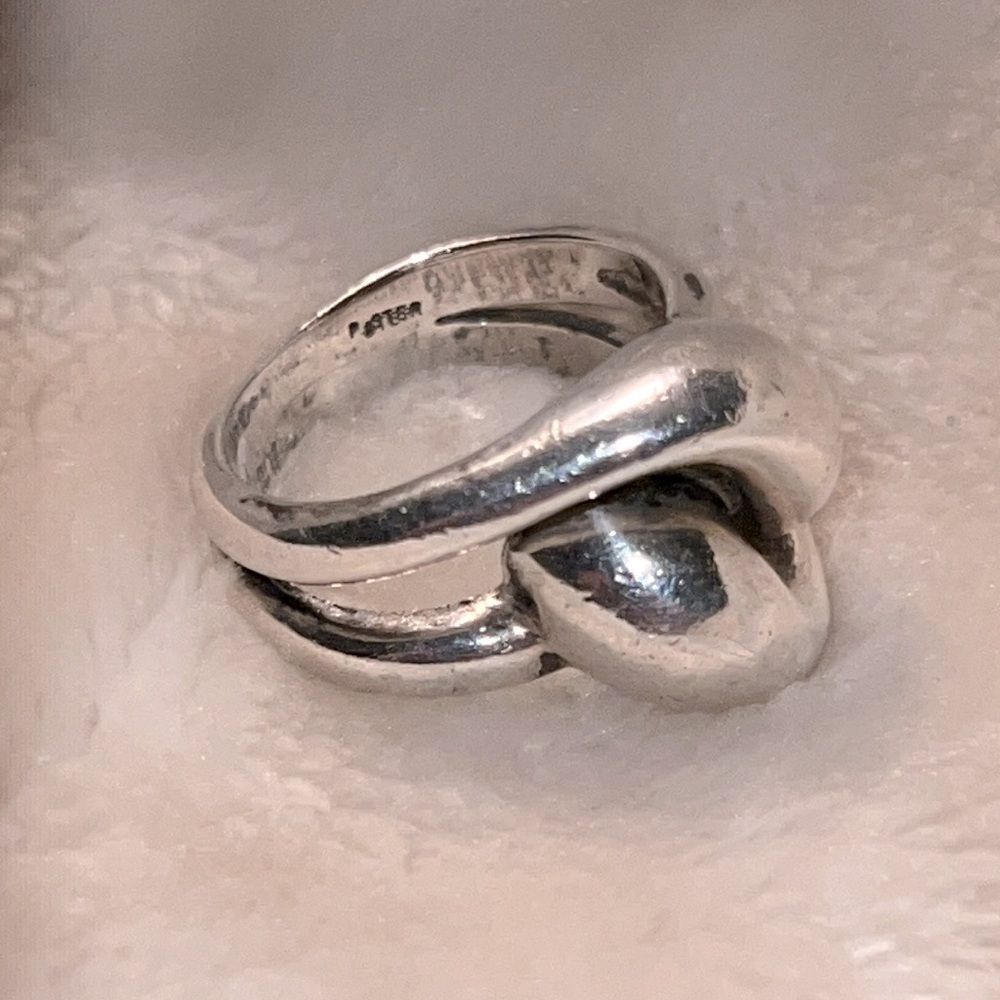 JAMES AVERY 🩶 VINTAGE INSCRIBED CHUNKY STAMPED STERLING SILVER RING Women’s 5 - Picture 10 of 10
